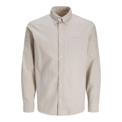 Image de Jprbrook Oxford T shirt L/S Noos, Travertine, S
