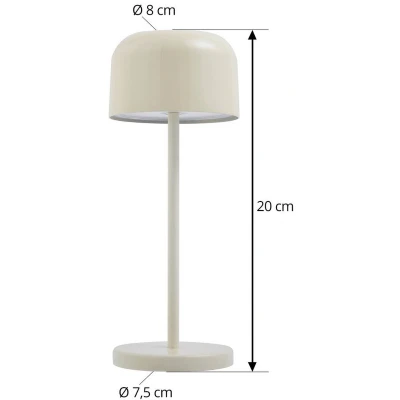 Afbeelding van Lucande LED tafellamp Quill, beige, CCT, dimbaar