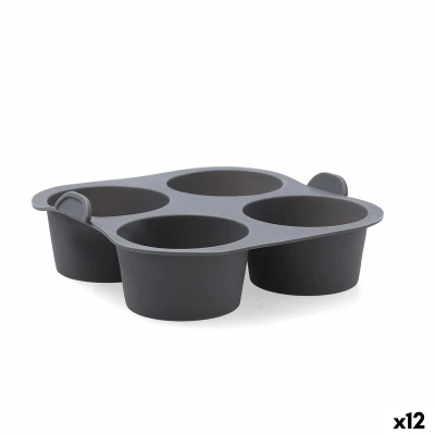 Afbeelding van Bakplaat voor Muffins Quid Naturalia Grijs 17 x 5 cm Siliconen (12 Stuks)