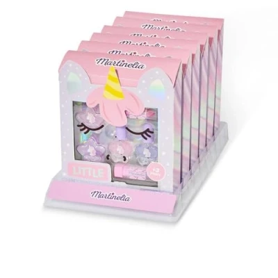 Afbeelding van Martinelia make upset voor kinderen, eenhoorn, meisjes, 2 lippenstiften, glans, nagellak glitter, up zonder schadelijke producten, op waterbasis