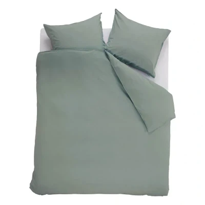 Afbeelding van Ambiante Cotton Uni dekbedovertrek Lits Jumeaux XL 260x200/220 Groen