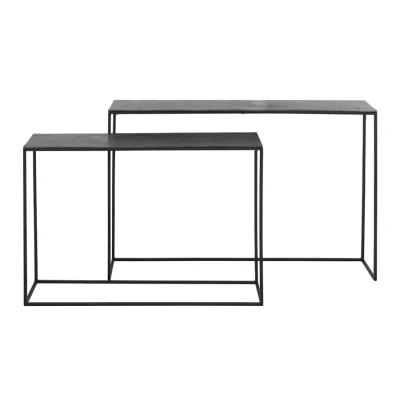 Afbeelding van Light &amp; Living Side BOCA 120x25x80cm Zwart Set van 2