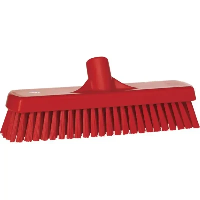 Afbeelding van Vikan Schrobbers en Luiwagens Harde Vloerschrobber Met Polyester Vezels 305x85x110mm Vezellengte: 45mm Rood