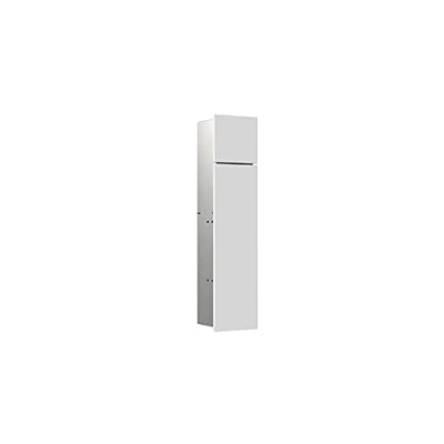 Afbeelding van emco asis module pure WC module, tweedelig houten front, verborgen, linker stop, 730x170mm, met reserverolbakje, 975551300