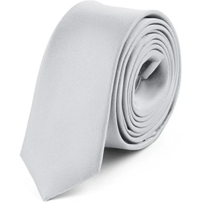 Afbeelding van Ladeheid Smal Stropdas Stropdassen voor heren Lengte: 150 cm, Breedte: 5 cm Platina LA SR SP