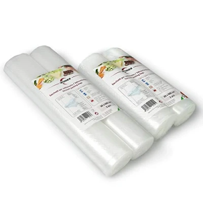 Afbeelding van Wimex Wielen en zakken voor vacuümmachine, zonder bisfenol A. Universeel compatibel met alle vacuümmachines (2 rollen 20 x 600 cm + 2 30 cm)