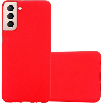 Afbeelding van Cadorabo Hoesje geschikt voor Samsung Galaxy S21 PLUS in FROST ROOD Beschermhoes gemaakt van flexibel TPU silicone Case Cover