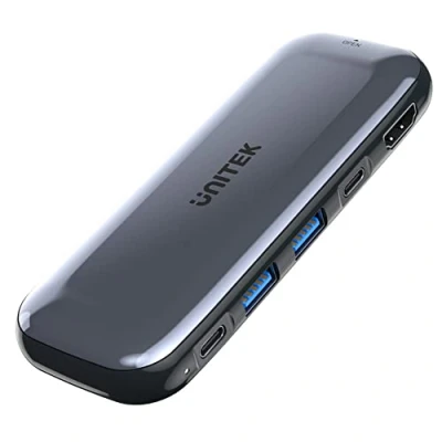 Afbeelding van Unitek Opslag HUB USB C DISC M.2 HDMI 2.0 PD 100W D1046A (USB C, 6 Havens), Docking station + hub, Grijs