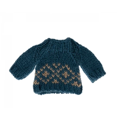 Afbeelding van Maileg poppenkleding vadermuis gebreide trui