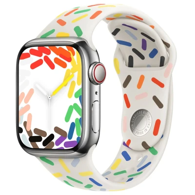 Afbeelding van Apple 41MM Pride Edition Sport BAND M/L Horloge accessoires multicolour, Maat: One Size, Multi colour