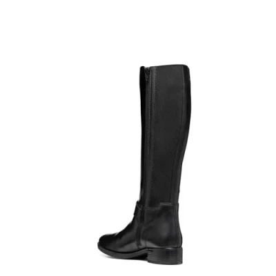 Afbeelding van Geox Felicity Laarzen, Dames, Maat: 42, Black Leer en textiel