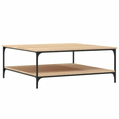 Image de vidaXL Table basse chêne sonoma 100x100x40 cm bois d&#039;ingénierie832844