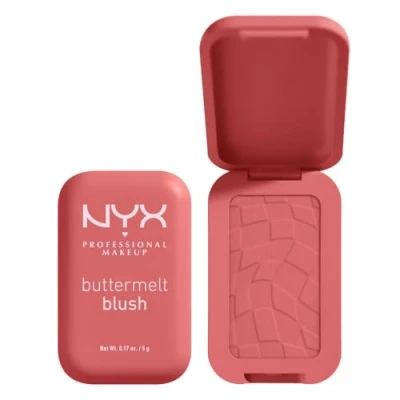 Image de NYX PROFESSIONAL MAKEUP Blush en Poudre, enrichi beurre de mangue, d&#039;amande &amp; beure karité Texture Fondante Formule Vegan Buttermelt Blush, Teinte : Feeling Butta