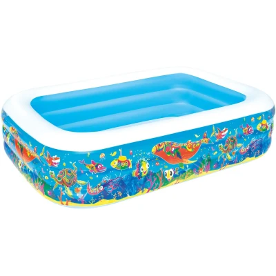 Afbeelding van Opblaasbaar Kinderzwembad Bestway Gebloemd 229 x 152 56 cm Blauw