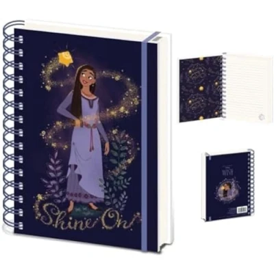Afbeelding van Pyramid International Disney Wish notitieboek met spiraalbinding (glanzend design), A5, cadeaus voor vrouwen, mannen en kinderen, officieel product