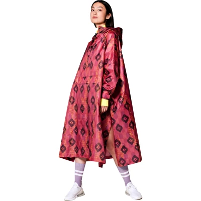 Afbeelding van Rainkiss Ikat Regenponcho Merlot Purple Print Regenkleding &amp; Laarzen