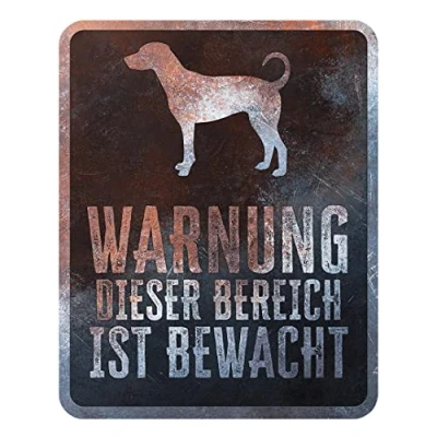 Afbeelding van D&amp;d Home Waakbord Hond Waarschuwingsbord Dobermann Duits 25x20x0,3cm Meerkleurig 1st