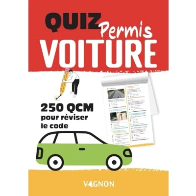 Afbeelding van QUIZ PERMIS VOITURE 250 QCM POUR TESTER VOS CONNAISSANCES