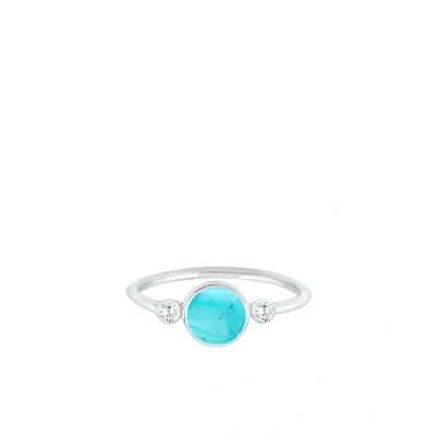 Afbeelding van Elli Gipsy Trend Ring silvercoloured/turquoise, Dames, Maat: 54, Silver coloured/turquoise