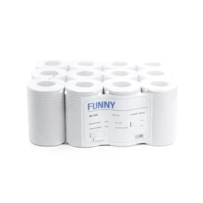 Afbeelding van Funny rollen, centrale spreiding, 20 cm, 1 laags, wit, 12 rollen