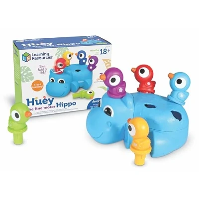 Afbeelding van Learning Resources Huey nijlpaard voor fijne motoriek, speelgoed motoriek peuters, vanaf 18 maanden