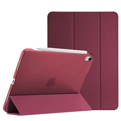Afbeelding van ProCase Hoes voor 10,9 inch iPad Air 5e 2022 / 4e 2020 Case, Tri fold Slim Beschermhoes Hoesje Smart Folio Cover met Translucent Matte Back Wijn