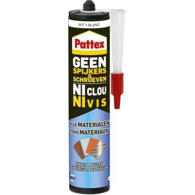 Afbeelding van Pattex Geen Spijkers &amp; Schroeven Binnen Buiten Kit Wit 390 gr