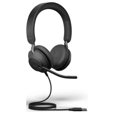 Afbeelding van Jabra Evolve2 40 SE USB C/A MS Stereo On Ear headset Computer Kabel Zwart