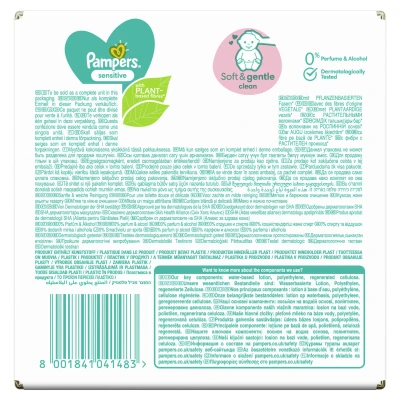 Afbeelding van Pampers Sensitive Billendoekjes 1872 doekjes 36 x 52
