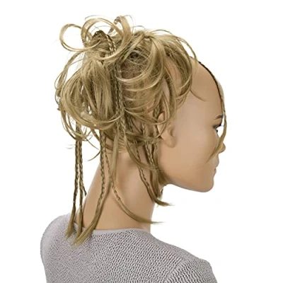 Afbeelding van PrettyShop XXL haarstik, bruidskapsels, golvend, volume, rommelig, knot, middelblond, G16D