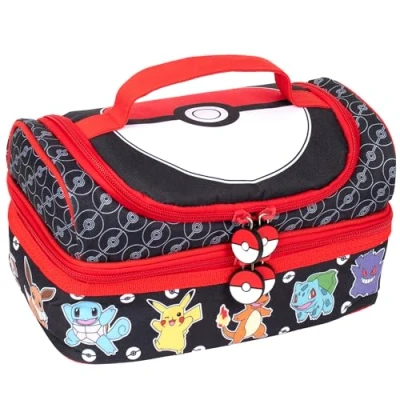 Afbeelding van Pokémon Lunchtas voor kinderen, met meerdere vakken, warmte isolatie, dubbele verdieping, jongens