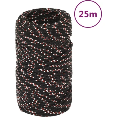 Afbeelding van Boot touw 2 mm 25 m polypropyleen zwart