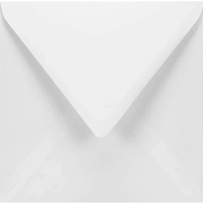 Afbeelding van Netuno 25 witte enveloppen, 155 x mm, 120 g, Aster Smooth Extra Wit, vierkante elegante enveloppen van hoge kwaliteit, voor wenskaarten, uitnodigingen, bruiloft, doop, communie,