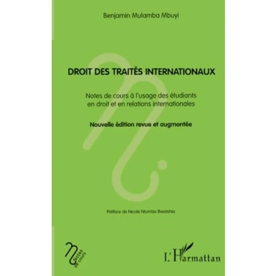 Afbeelding van DROIT DES TRAITES INTERNATIONAUX NOTES DE COURS A L&#039;USAGE