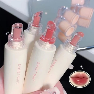 Afbeelding van Baorder 4 stuks hydraterende gelei lipolie, set lipgloss, waterdicht en anti aanbaklaag, getinte lippenbalsem, vollere lippenstift met verlichte spiegel