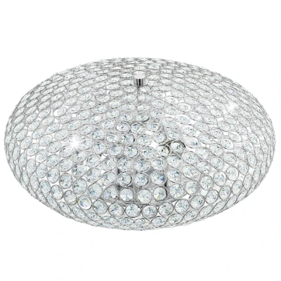 Afbeelding van EGLO Clemente Plafondlamp 3 Lichts Ø450mm. Chroom Helder
