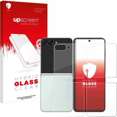 Afbeelding van upscreen Screenprotector voor Samsung Galaxy Z Flip 5 (Voor+Achter) Folie Beschermfolie Beschermglas transparant