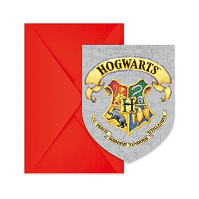 Afbeelding van Harry Potter uitnodigingen Hogwarts per 6 stuks
