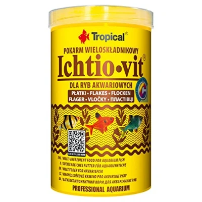 Afbeelding van Tropical Ichtio Vit 1 Liter Hoofdvoer Visvoer Vlokkenvoer