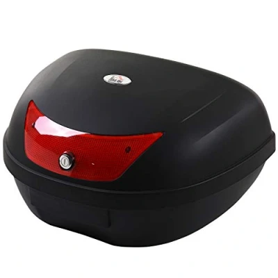 Afbeelding van HOMCOM Motorfietskoffer koffer voor motoren scooters bromfietsen 48 L helmkoffer zwart AA0 075
