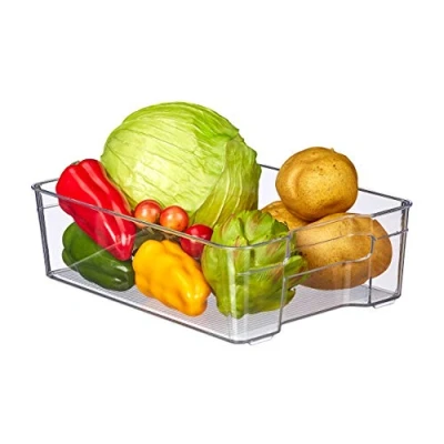 Afbeelding van Relaxdays 5x koelkast organizer plastic keuken opbergbak transparant