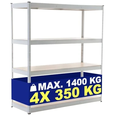 Afbeelding van CLP Stelling 160x60x180 cm wit