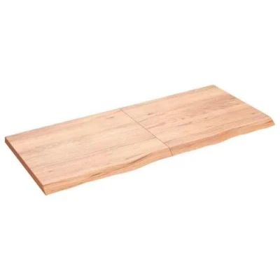 Afbeelding van Wandschap 140x60x4 cm behandeld massief eikenhout lichtbruin