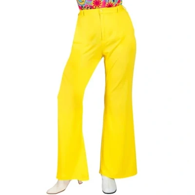 Afbeelding van Widmann Hippie Kostuum Jaren 70 Soul Broek Bright Yellow Vrouw Geel Small / Medium Carnavalskleding Verkleedkleding