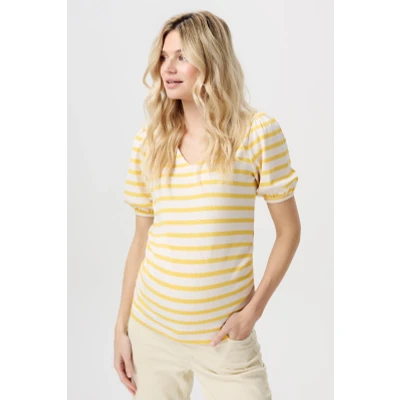 Afbeelding van Zwangerschaps T shirt Janou Banana Cream XXL