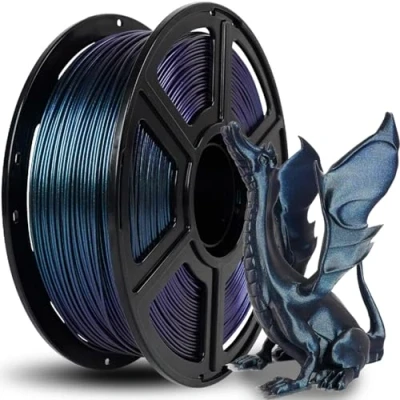 Afbeelding van FLASHFORGE Kameleon PLA filament voor 3D printers, 1,75 mm, kleurverandering met licht en hoeken, spoel van 1 kg, maatnauwkeurigheid +/ 0,02 mm (verbrand titanium)