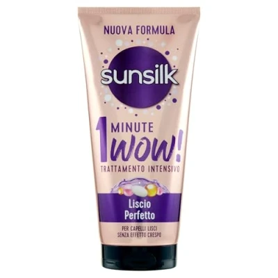 Afbeelding van Sunsilk, Intensieve behandeling 1 minuut Wow, glad haarmasker, perfecte gladde lijn, herstructurerend met arganolie, zijdeproteïne en biotine, 180 ml