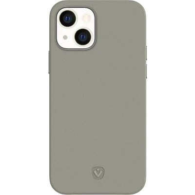Afbeelding van Valenta Leather Back Cover Snap Luxe Apple iPhone 13 Mini Grey