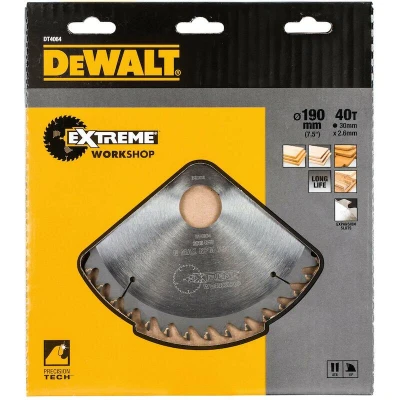 Afbeelding van DeWalt DT4064 Extreme Cirkelzaagblad 190 x 30 40T Hout / Laminaat