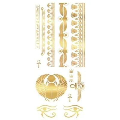 Afbeelding van Fiestas Guirca Egyptische tattoos goud